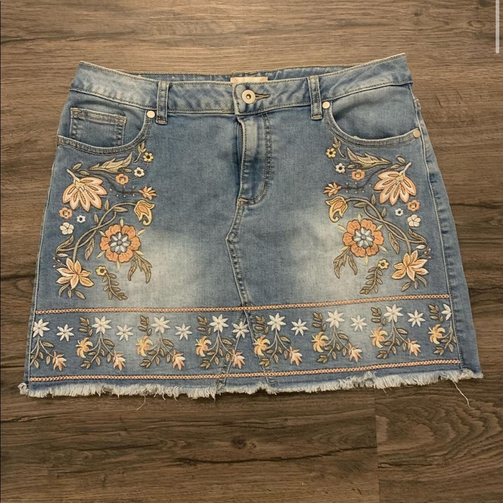 altard state design denim skirt
